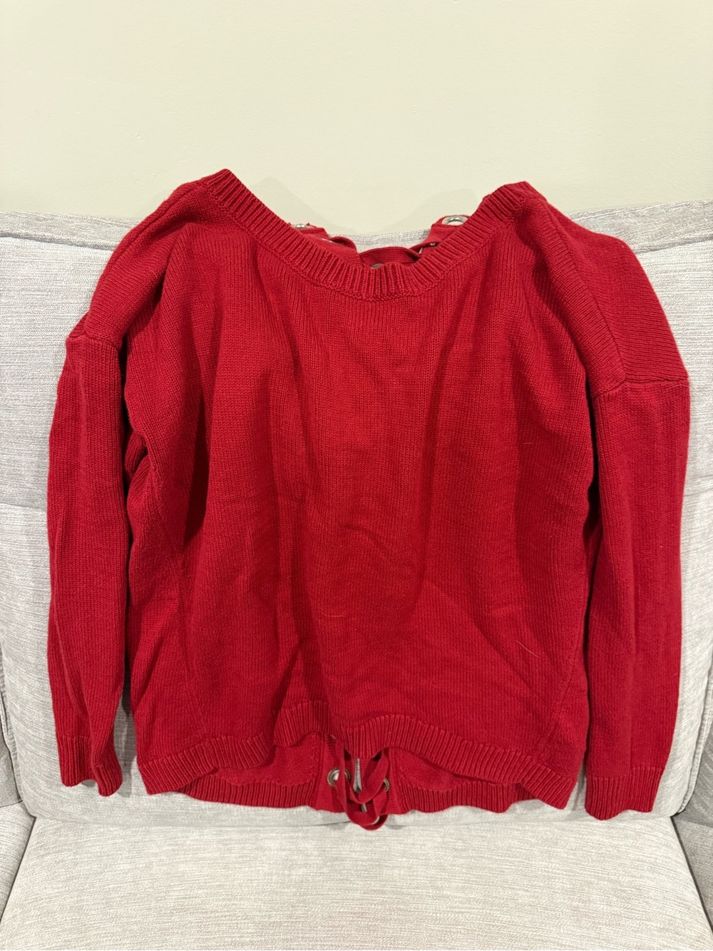 Express Lace-Up Sweater
